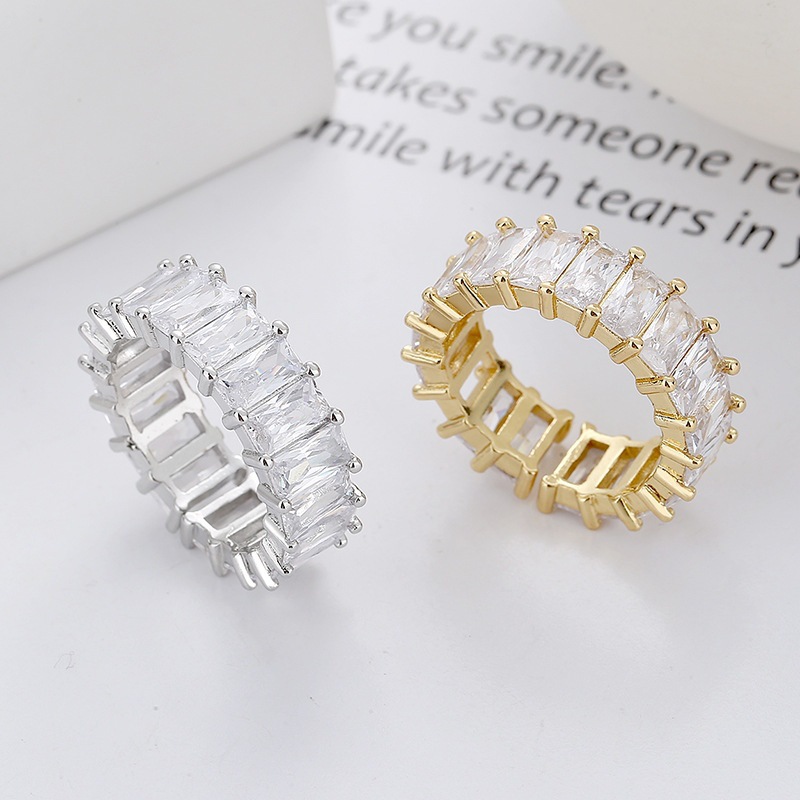 Bagues | Bague Dorée Avec Zirconites  |  Femme Bagues Bagues