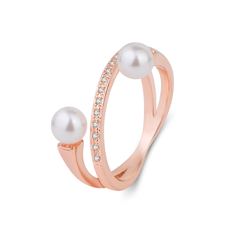 Bagues | Bague Dorée Avec Zirconites  |  Femme Bijoux Bagues