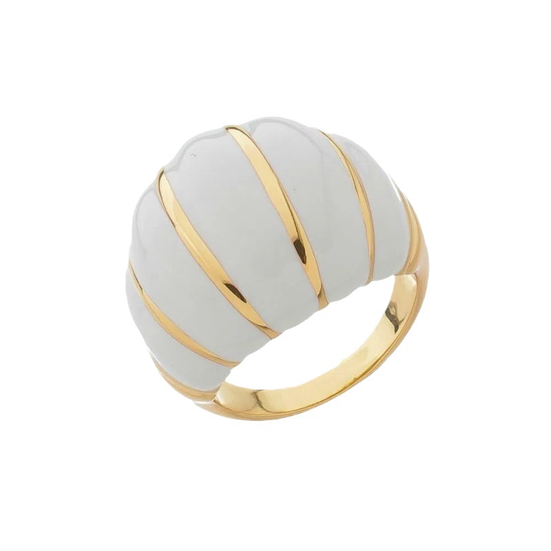 Bijoux Soirée | Bague Élastique Avec Émail  |  Femme Bijoux Bijoux Soirée