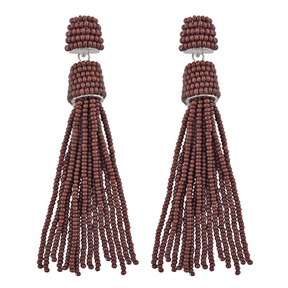 Bijoux Soirée | Boucles D’Oreilles Longues En Perles  |  Femme Bijoux Bijoux Soirée