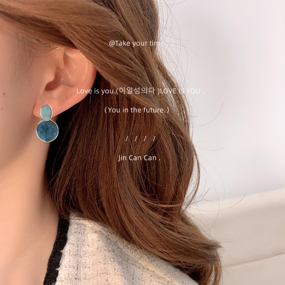 Boucles D’Oreilles | Boucles D’Oreilles Rondes Avec Pierre  |  Femme Bijoux Boucles D'Oreilles