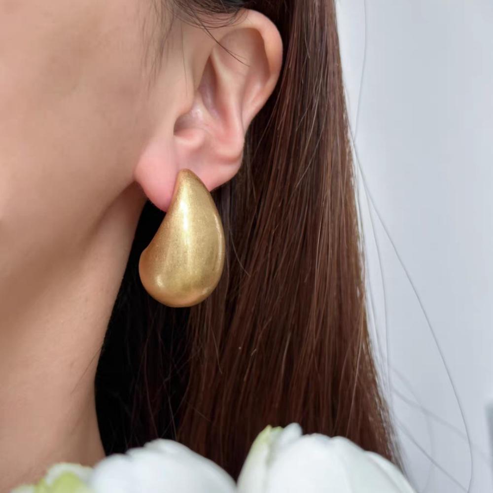 Boucles D’Oreilles | Boucles D’Oreilles En Goutte Effet Mat  |  Femme Bijoux Boucles D'Oreilles