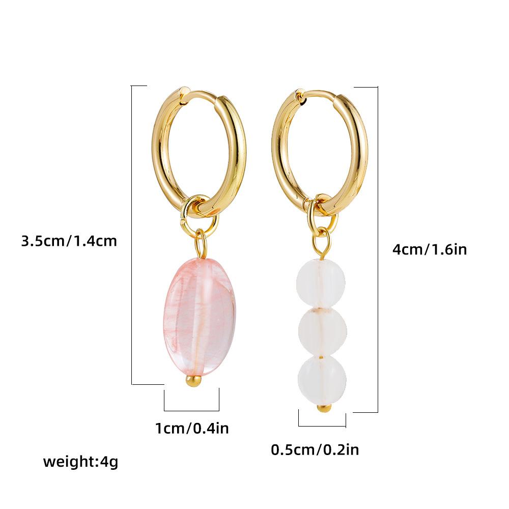 Boucles D’Oreilles | Ensemble De Boucles D’Oreilles Avec Pierres Et Résine  |  Femme Bijoux Boucles D'Oreilles