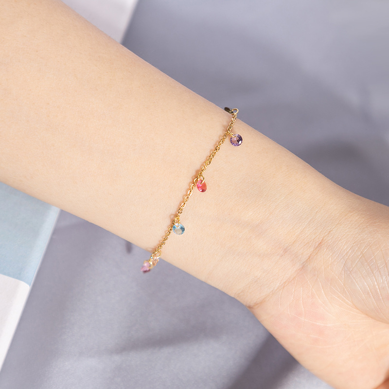 Bracelets | Bracelet Avec Zircons Multicolores  |  Femme Bijoux Bracelets