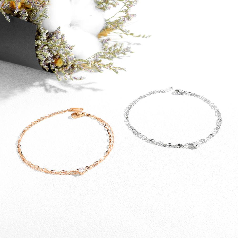 Bracelets | Bracelet Court Avec Zircone  |  Femme Bijoux Bracelets