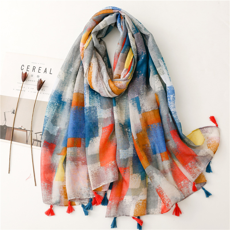 Foulards | Foulard Avec Coton Imprimé  |  Femme Accessoires Femme