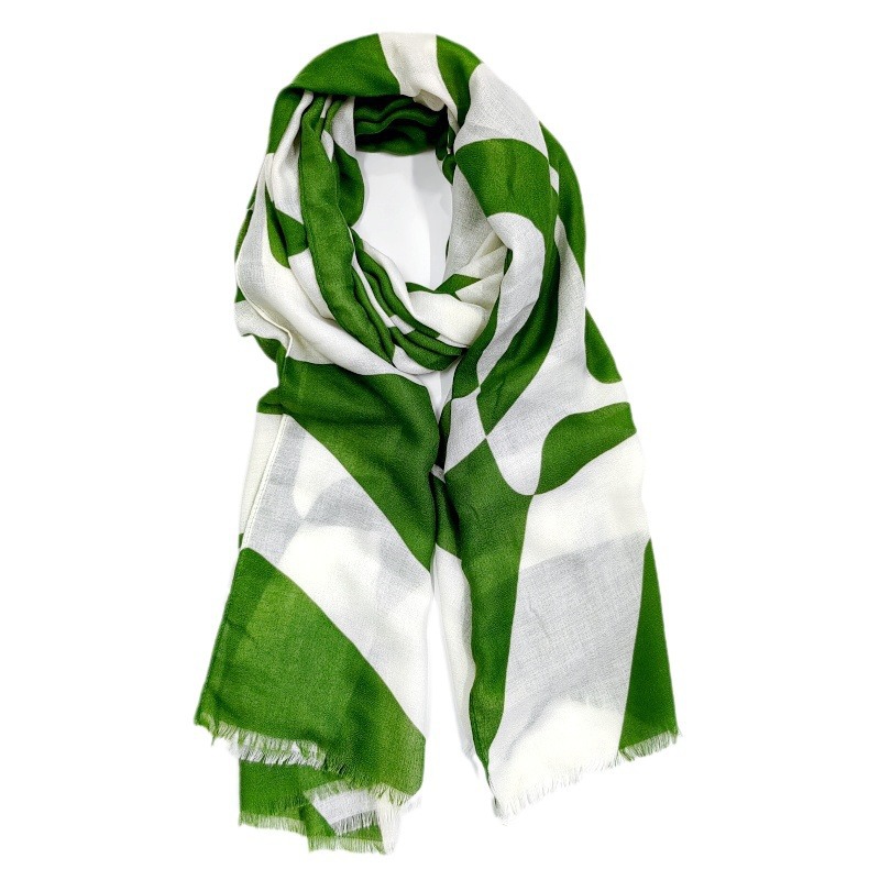 Foulards | Foulard Imprimé Avec Lin  |  Femme Accessoires Femme