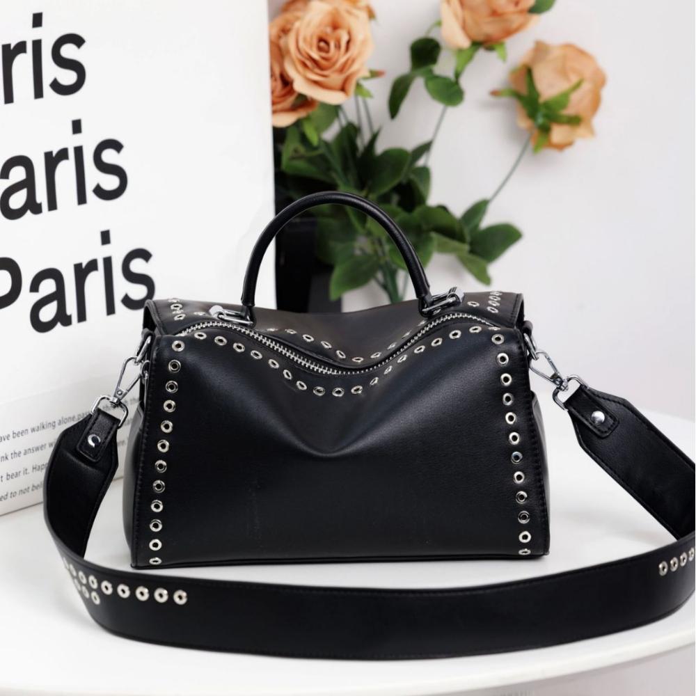 Petits Sacs | Sac À Bandoulière Double Avec Clous  |  Femme Petits Sacs Femme