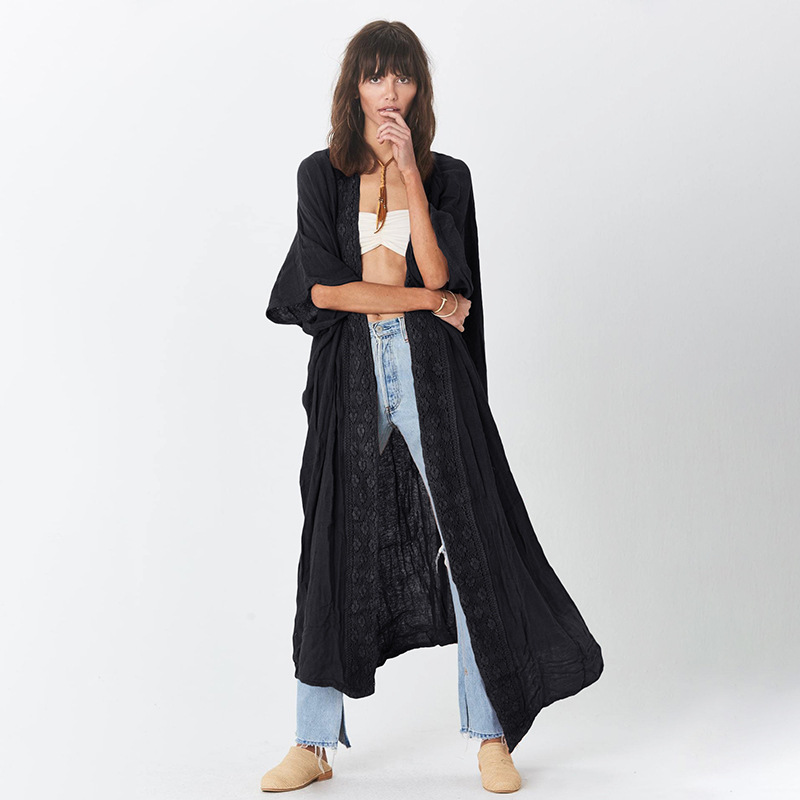 Ponchos Et Kimonos | Kimono 100% Coton  |  Femme Ponchos Et Kimonos Femme