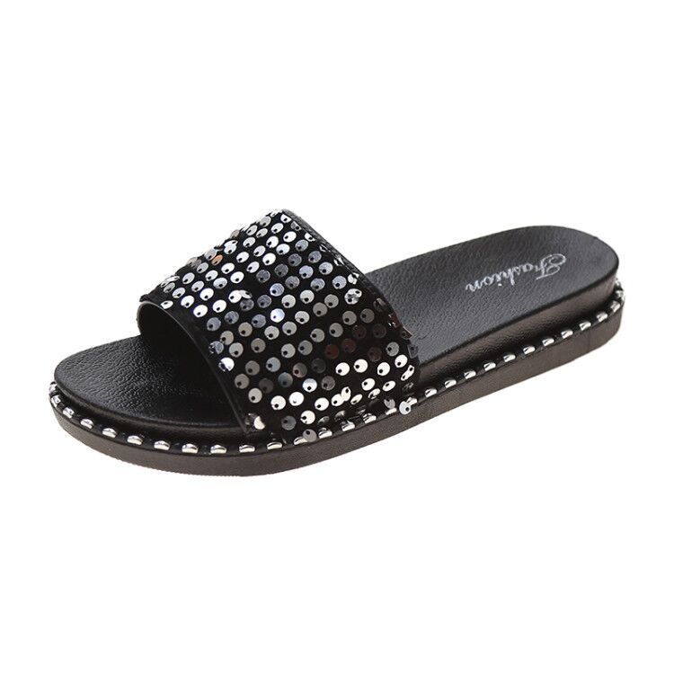 Sandales | Online Exclusive – Sandales Plates Avec Perles  |  Femme Chaussures Femme