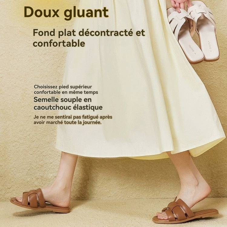 Sandales | Sandales Plates Croisées  |  Femme Chaussures Femme