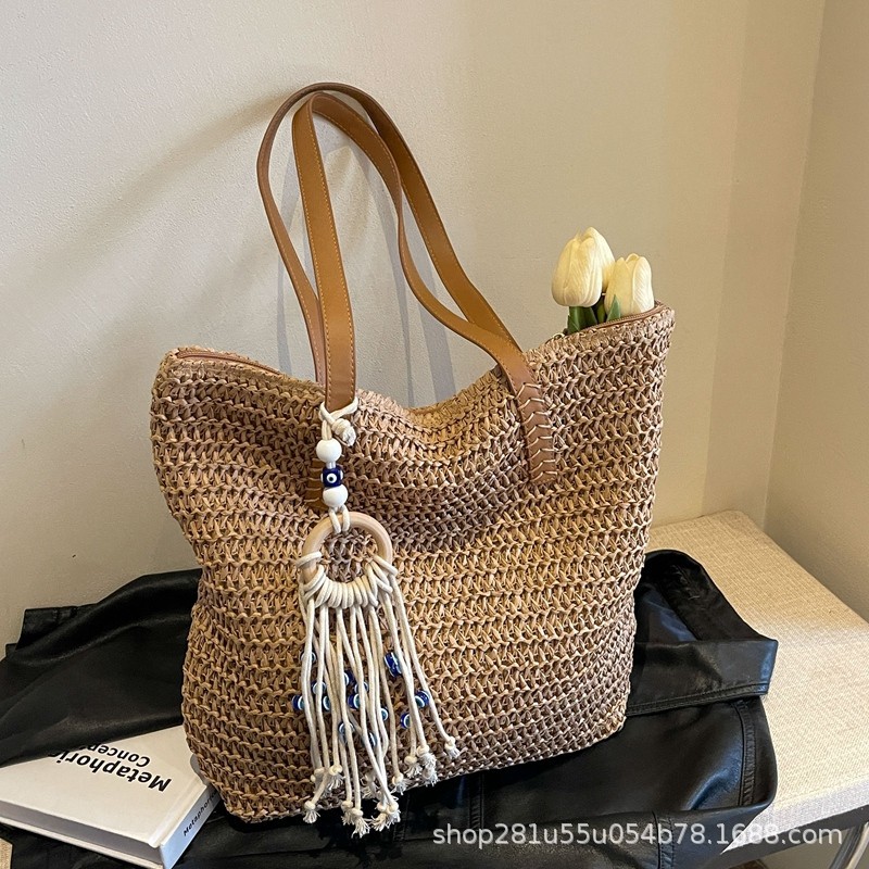 Shoppers | Sac Cabas Effet Paille Avec Pender  |  Femme Sacs Femme